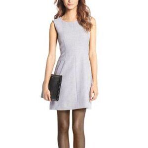 Diane Von Furstenberg Carpreena Mini Sheath Dress Size 8 Gray Sleeveless Pockets